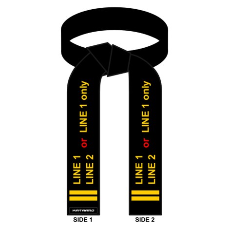 Embroidered Martial Arts Deluxe Black Belt Kataaro