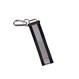 Karate Belt Luggage Tag - Black Satin Silver Stripe back