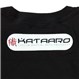 Close-Up of Kataaro Capsule Design Logo Design on Back of Shadow Seal Kataaro Black Tee Shirt