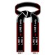 Embroidered Deluxe Master Black Belt Red and White Panel Border