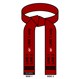 Embroidered Dark Red Martial Arts Belt