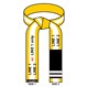 Embroidered Jujitsu BJJ Yellow Belt with White Stripe