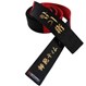 Embroidered Martial Arts Panel Belt Black Red