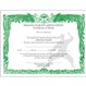 Martial Arts Certificate in Green - English