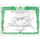 Martial Arts Certificate in Green - English Semi-Custom