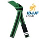 IBJJF Jujitsu Youth Green Rank Belt with Black Stripe