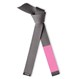 Deluxe Breast Cancer Jujitsu Gray Rank Belt Pink Sleeve