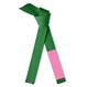 Deluxe Breast Cancer Jujitsu Green Rank Belt Pink Sleeve