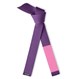 Deluxe Breast Cancer Jujitsu Purple Rank Belt Pink Sleeve