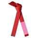 Breast Cancer Jujitsu BJJ Red Rank Belt with Pink Sleeve