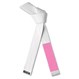 Deluxe Breast Cancer Jujitsu White Rank Belt Pink Sleeve