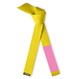 Deluxe Breast Cancer Jujitsu Yellow Rank Belt Pink Sleeve