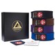 Gracie Barra x Kataaro Jiujitsu Belt Bundle with authentication card, gift box, black belt, brown belt, purple belt, and blue belt